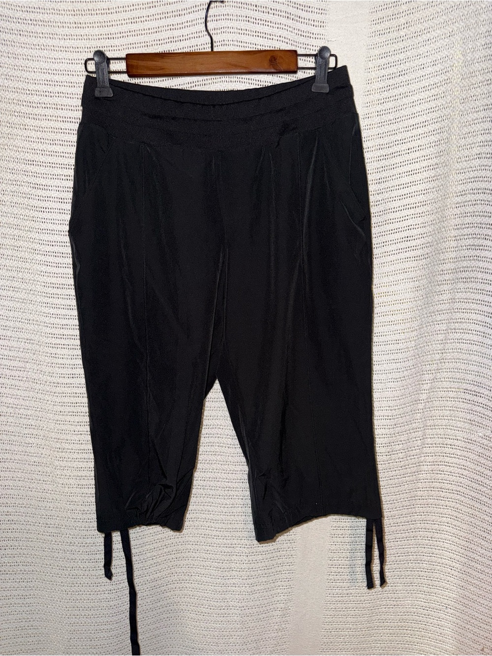 bcg Black Cropped Drawstring Active Pants